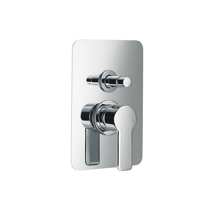 HSK Dusche & Co! 1180039 Einbau Bad-/Duscharmatur Softcube mit Umsteller (2 Abgänge) chrom (Outlet)