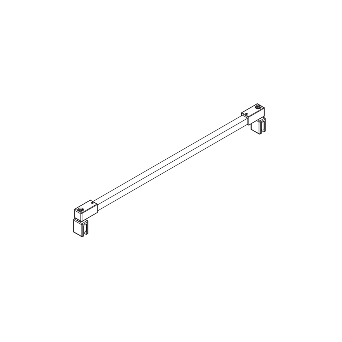 HSK Walk In Atelier Pur E77341 stabilization support glass/glass mounting chrome *no longer available*