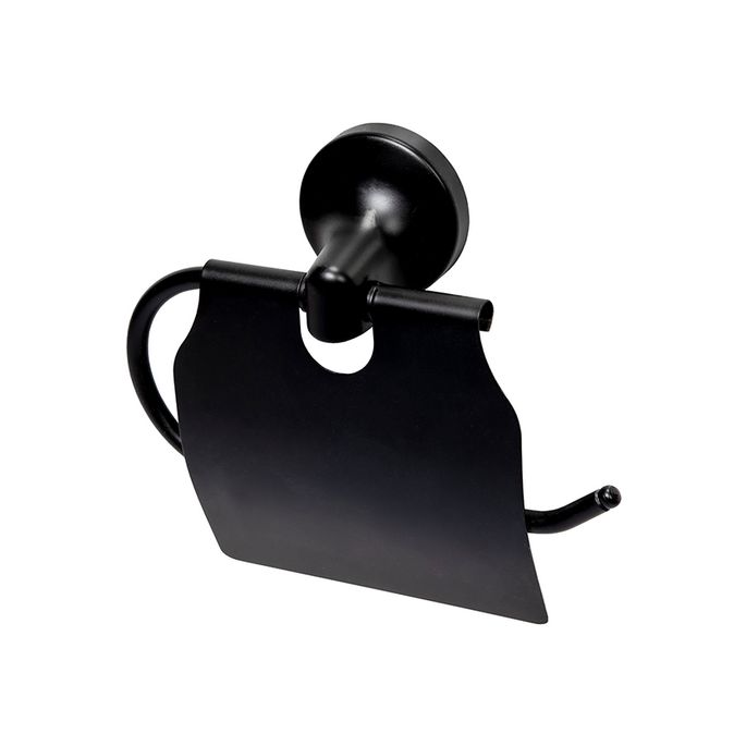 Haceka Aspen 1209511 closetrolhouder met klep mat zwart