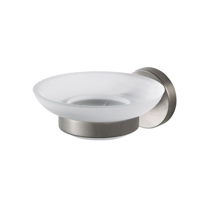 Haceka Kosmos Tec 1116303 zeephouder met inzet gesatineerd glas/ RVS geborsteld