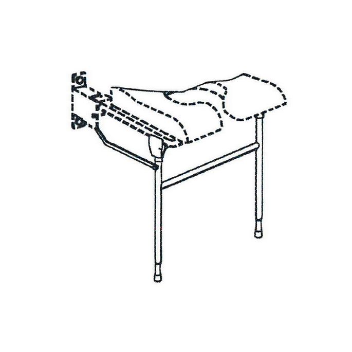 Handicare (Linido) LI2214001402 Zusatzfuß-Set für Duschsitz Edelstahl weiß beschichtet