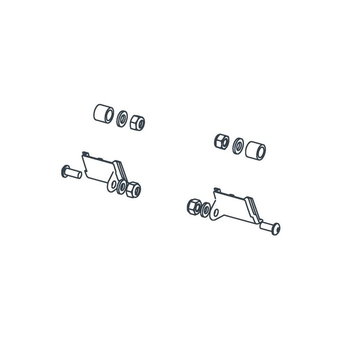 Handicare (Linido) LI2804000002 bevestigingsset hulppoot douchezitting wit