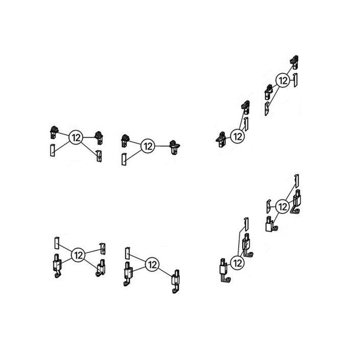 Huppe 1002, 054539 set of casters and guides *no longer available*