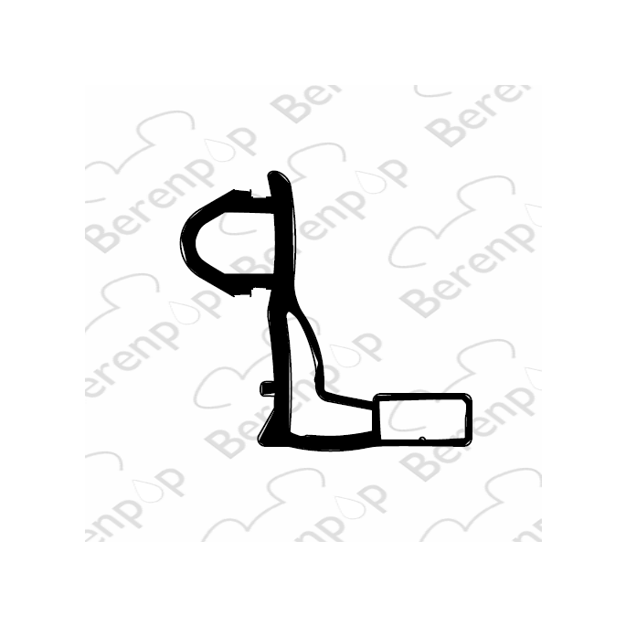 Inda Praia 1000 RBGV133097 sluitprofiel voor draaideur met vast element voor nis, 195cm