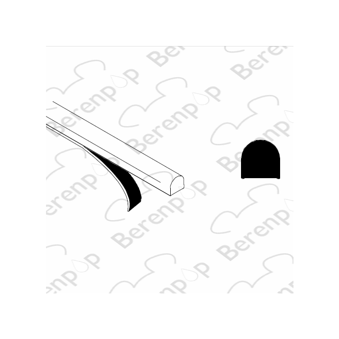 Inda Sim 6000 RBALT122006AN sill profile for bathtub wall 2-piece, 140cm, chrome *no longer available*