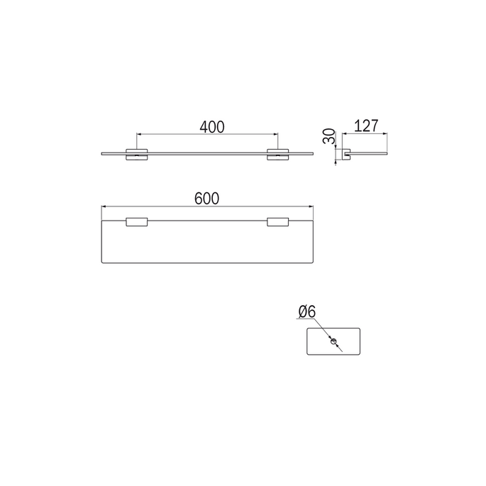 Inda Lea 1800 A18090CR21 planchet 60cm gesatineerd glas chroom