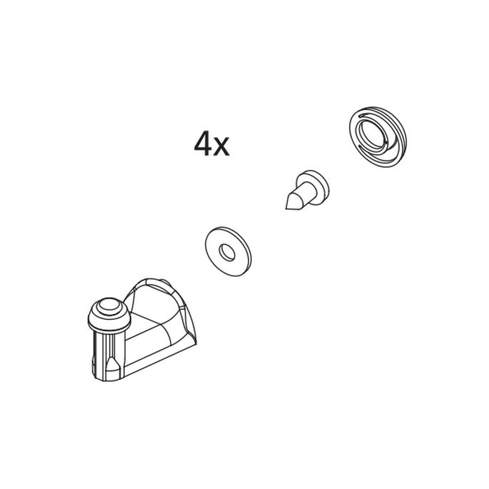 Kermi 2533895 reserve onderdelen geleiders wit