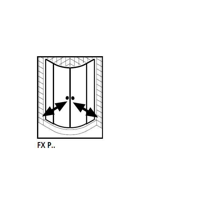 Kermi 2534056 set of curved splash guards 6mm