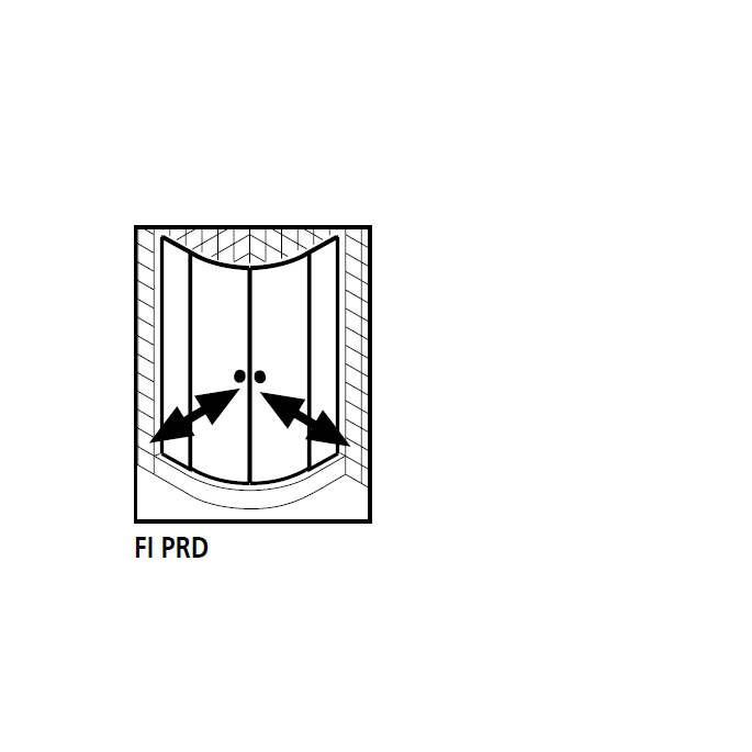 Kermi 2534056 set of curved splash guards 6mm