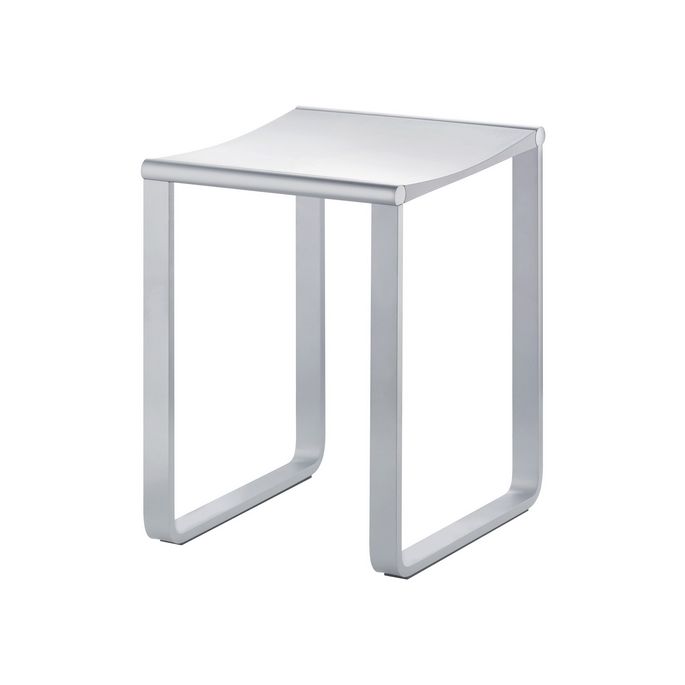 Keuco Collection Plan 14982010038 stool chromed/ light gray (RAL 7035)
