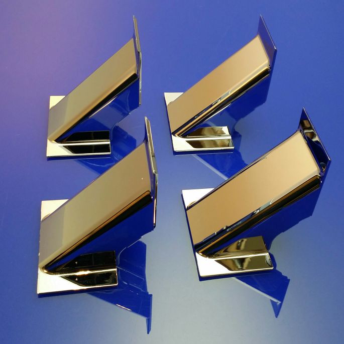 Koralle Facette S8KOR00E220L42079 ( 2537358 ) Satz Abdeckungen (4 Stück) für Scharniere chrom