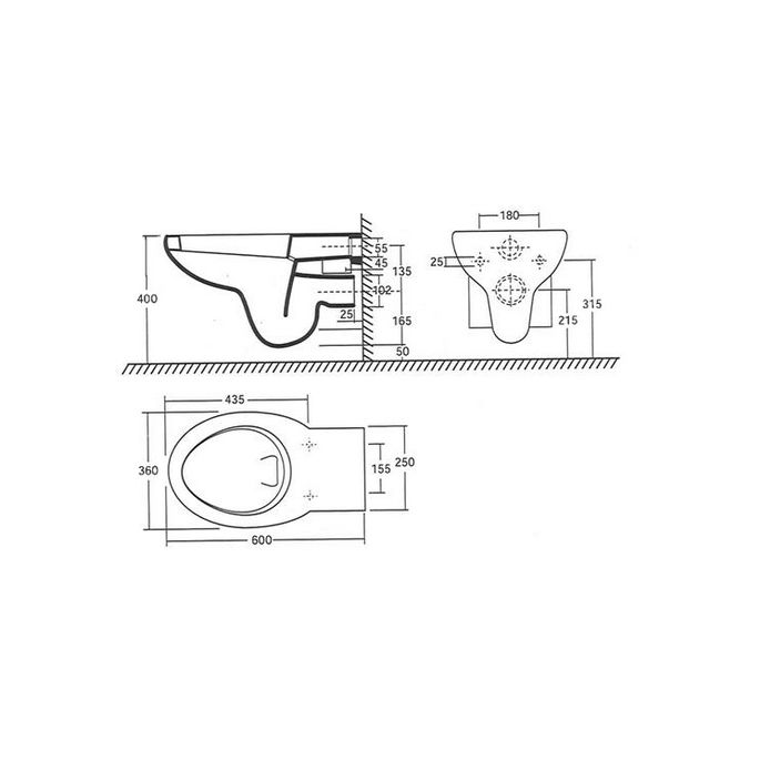 Pressalit Calmo 556000-D02999 für Sphinx Atlantic WC-Sitze mit Deckel weiß