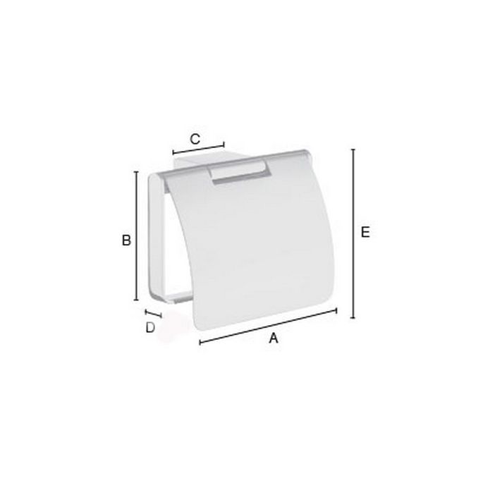 Smedbo Air AK3414 toilet roll holder with flap chrome