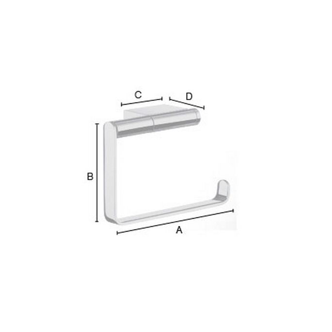 Smedbo Air AK341 toiletrolhouder chroom