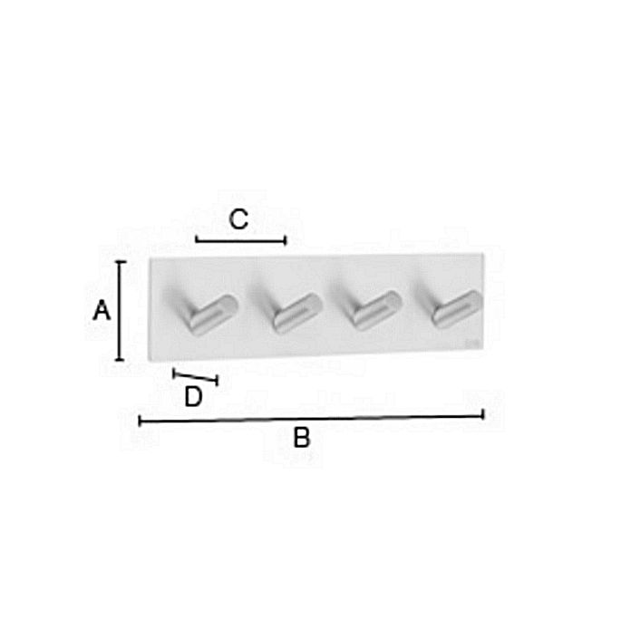 Smedbo Beslagsboden BB1096 Design-Hakengestell mattschwarz Edelstahl