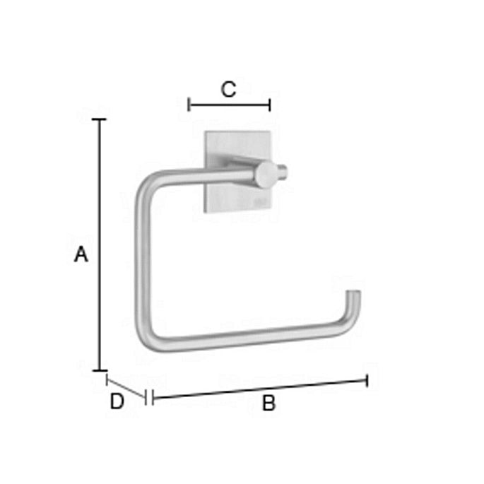 Smedbo Beslagsboden BB1132 toiletrolhouder mat zwart edelstaal
