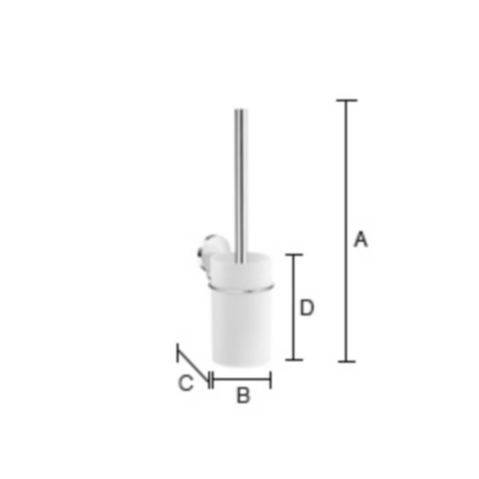 Smedbo Beslagsboden BK333 toilet brush holder polished stainless steel