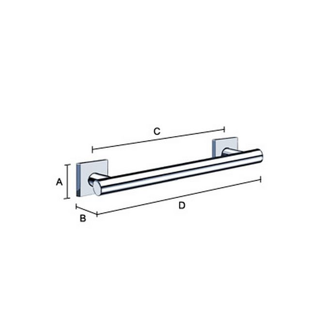 Smedbo House RS325 badgreep 28,5cm mat chroom