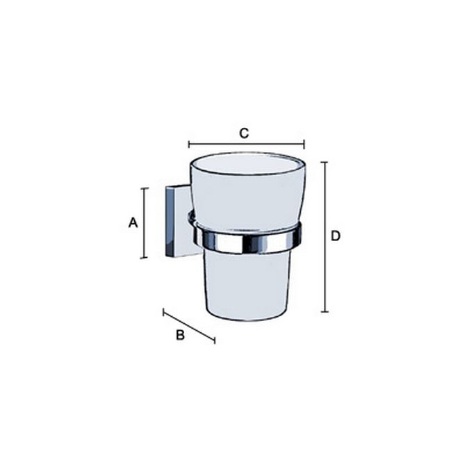 Smedbo Ice OK343P cup holder chrome