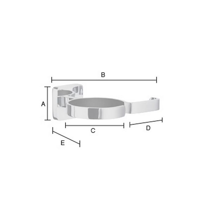 Smedbo Ice OK323 holder for hair dryer and straightener chrome