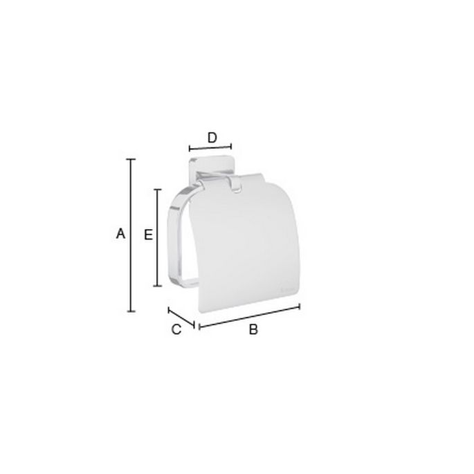 Smedbo Ice OK3414 toiletrolhouder met klep chroom