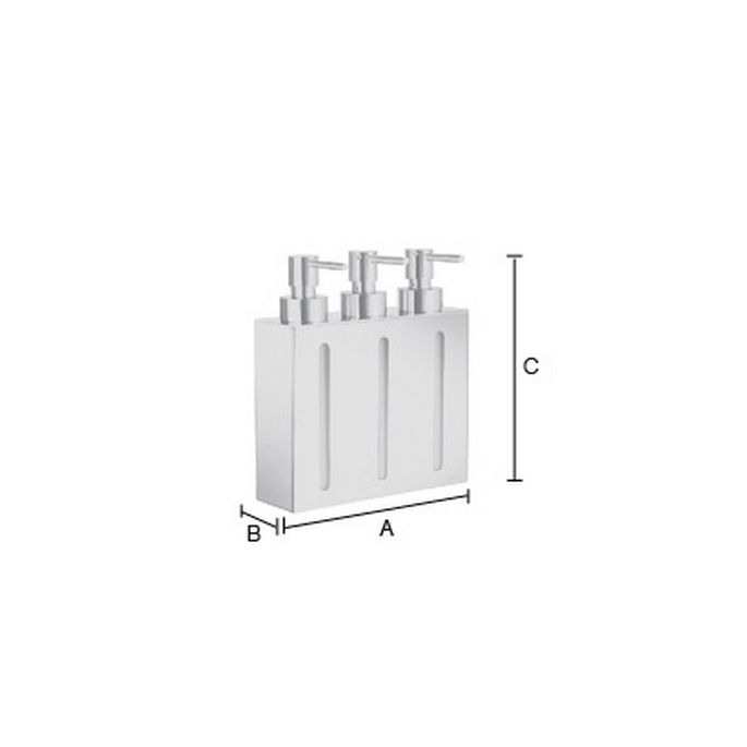 Smedbo Outline FK259 zeepdispenser met 3 pomp mogelijkheden chroom