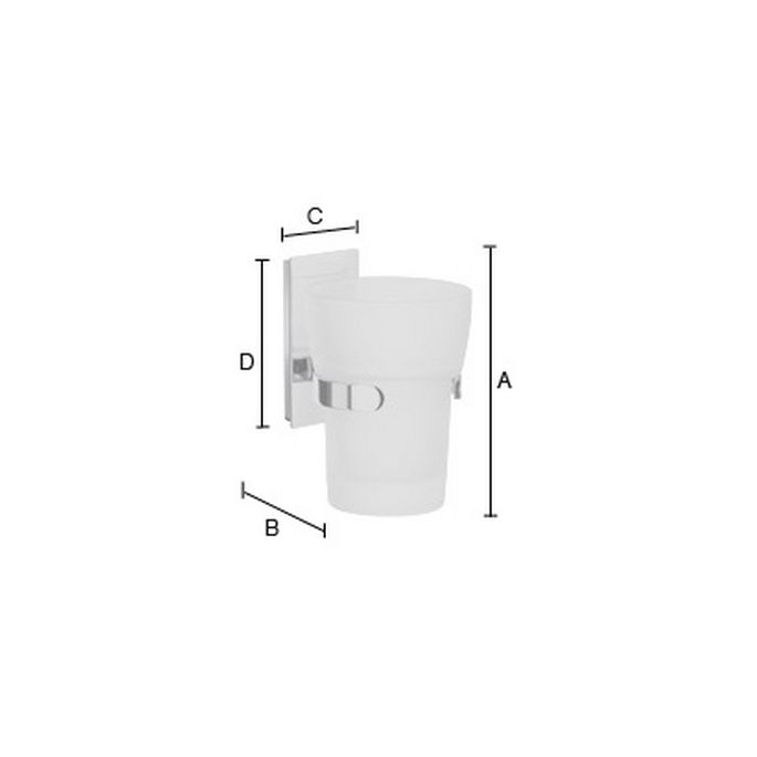 Smedbo Pool ZK343 bekerhouder chroom