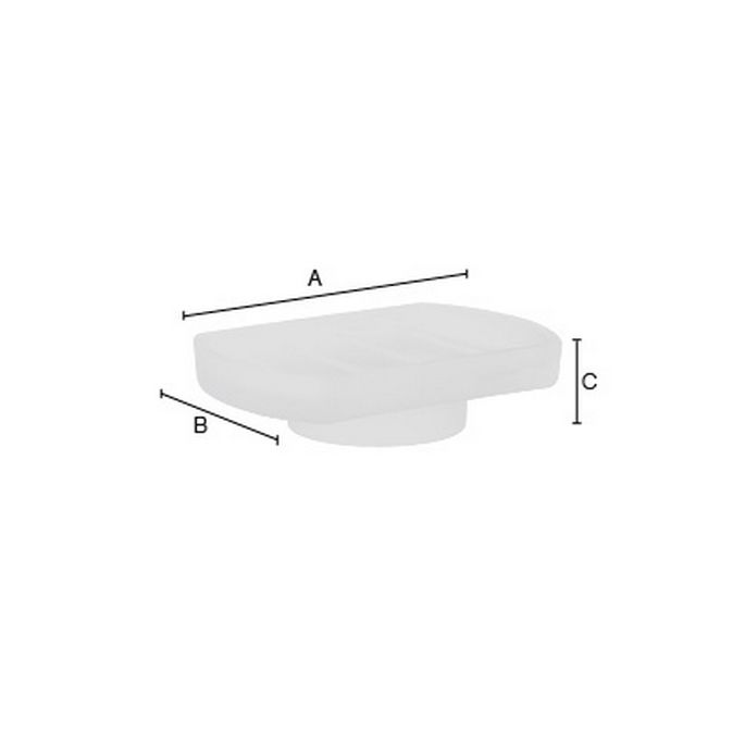 Smedbo XTRA O348 losse zeepschaal porselein