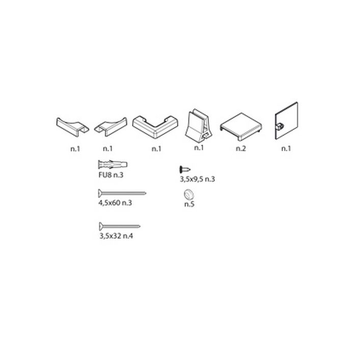 Novellini R01BNA01-K montageset chroom