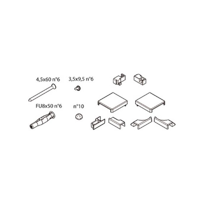 Novellini R01BNR1A1-K montageset chroom