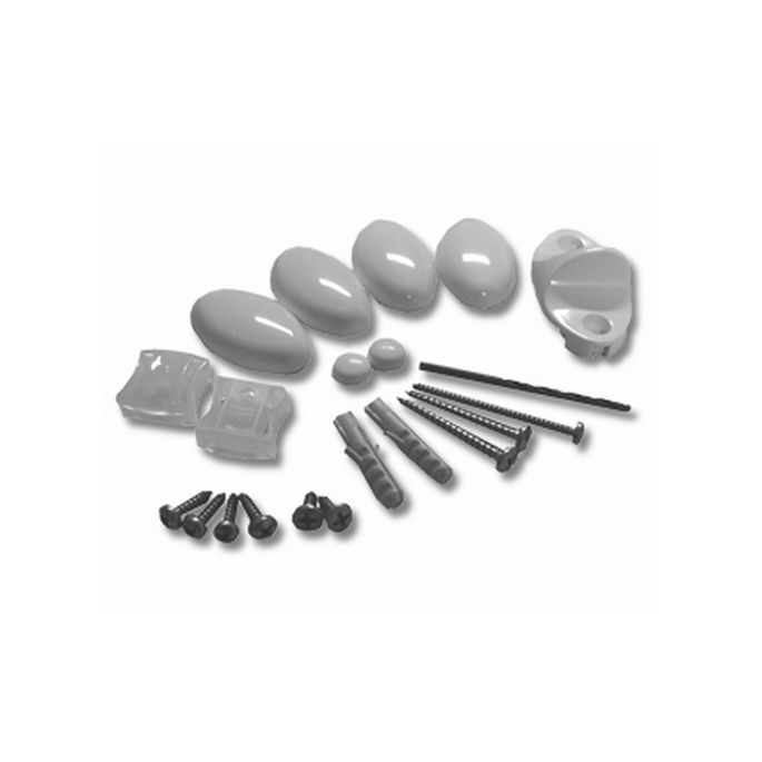 Novellini R01LUR1-D mounting kit white 030/ chrome *no longer available*