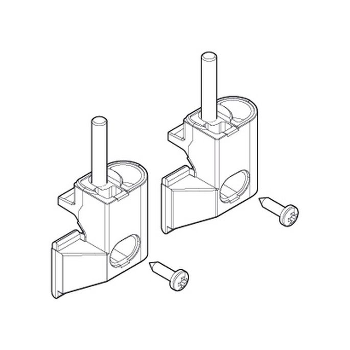 Novellini R02BJS01-68 hinge parts set gray RAL 7046