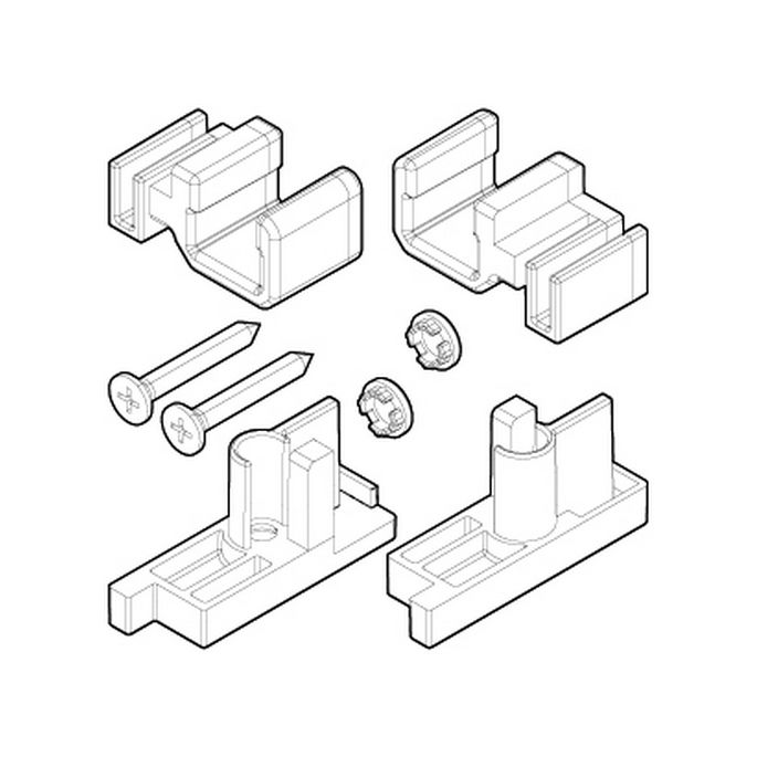 Novellini R03BJ3PH1-K geleiders chroom
