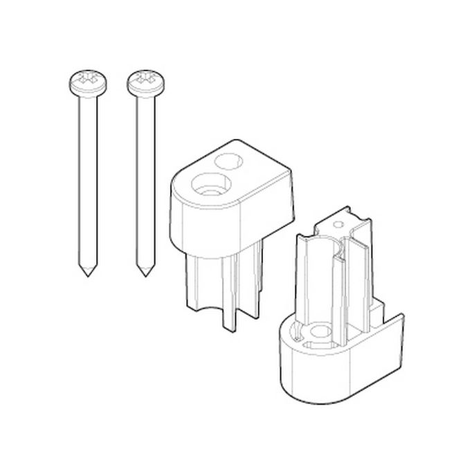 Novellini R04ABJS01-A set eindkapjes wit 030