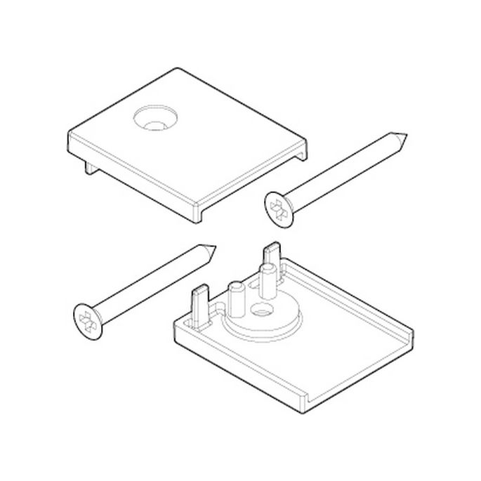 Novellini R04BN1BS1-K set afdekkapjes chroom