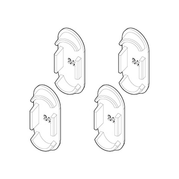 Novellini R04CABJA2P1-68 set afdekkapjes grijs RAL 7046
