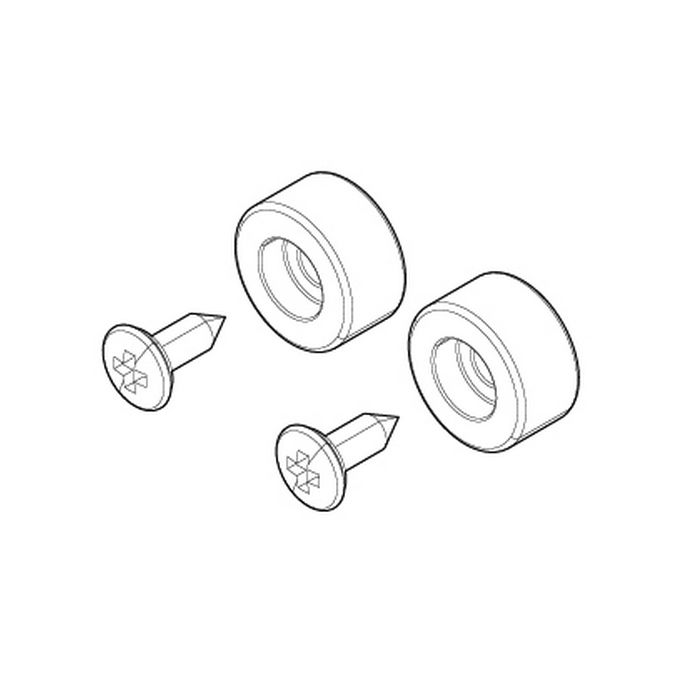 Novellini R06BLS01-TR set of end caps transparent