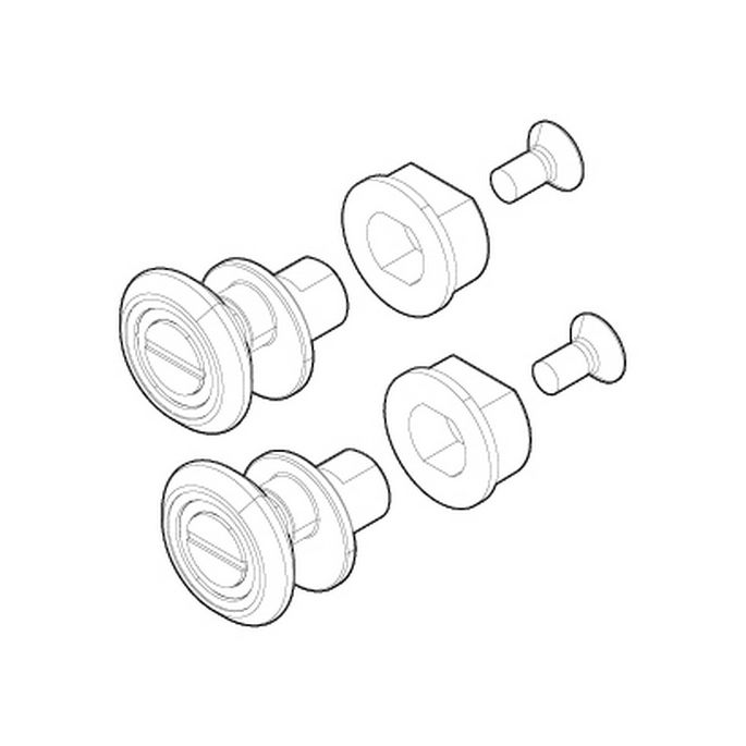 Novellini R07BJAH1-68 set wieltjes grijs *Niet meer leverbaar*