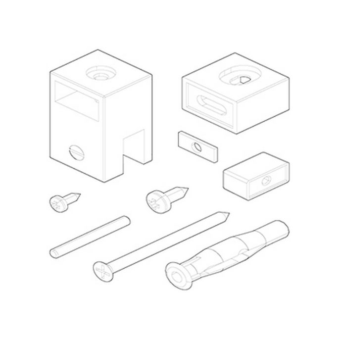 Novellini R801Y215T-K set of parts for wall bracket chrome