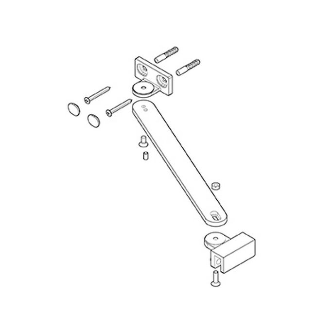 Novellini R80LOU450-H wall bracket 450mm black