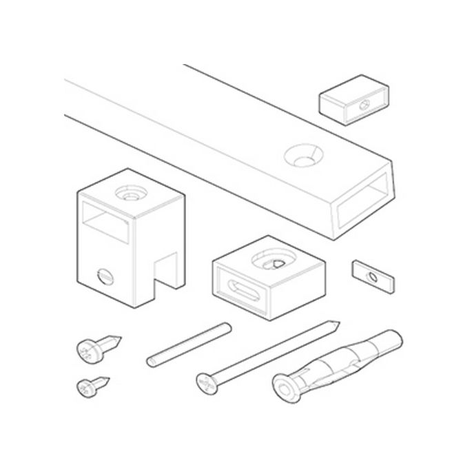 Novellini R80Y215T-D wall bracket white/ chrome
