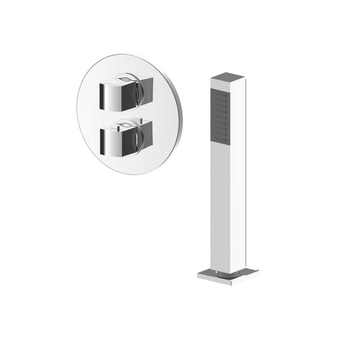 Pure Ebro EB5207 inbouwset voor bad thermostatisch 2-uitgangen chroom