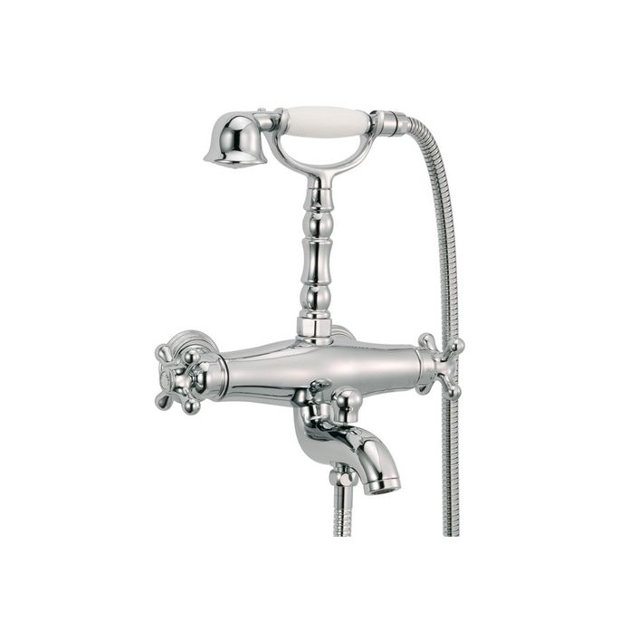 Pure Melrose ME5833 bath thermostatic mixer with hand shower set chrome