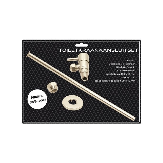 San4U 2506406 Anschluss-set für Handwaschbeckenarmatur universal nickel edelstahloptik