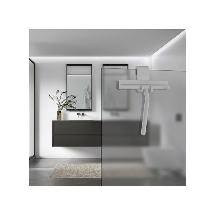 Smedbo Beslagsboden BG1310 douchewisser met houder grijs