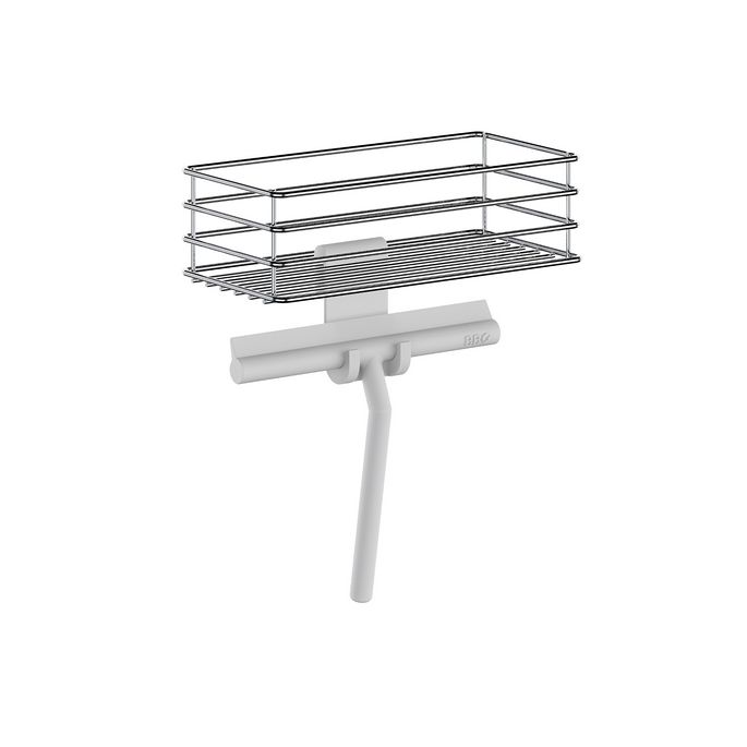 Smedbo Beslagsboden BG1310 douchewisser met houder grijs