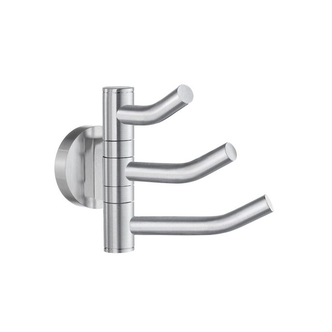 Smedbo Home HS327 3-facher Haken schwenkbar mattchrom