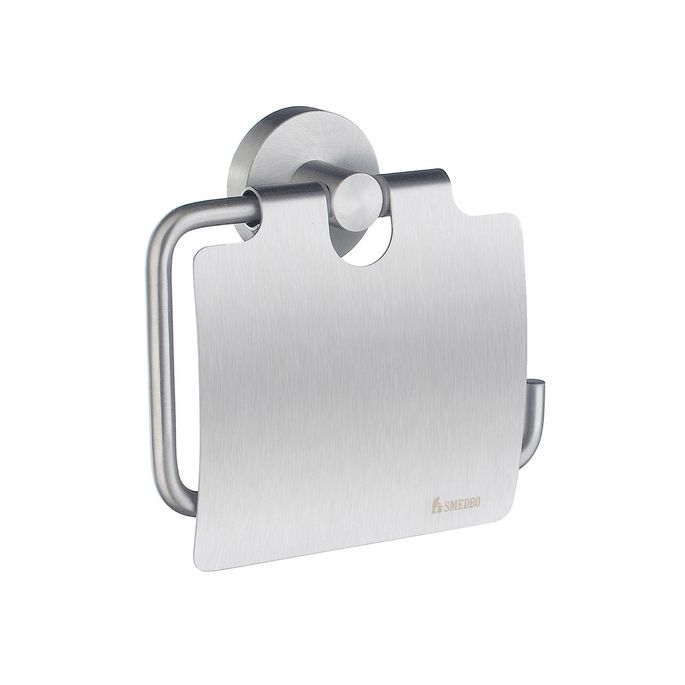 Smedbo Home HS3414 Toilettenpapierhalter mit Klappe mattchrom
