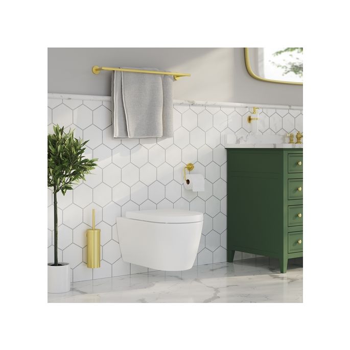 Smedbo Home HV3364 doppelt Handtuchhalter 65cm Messing matt