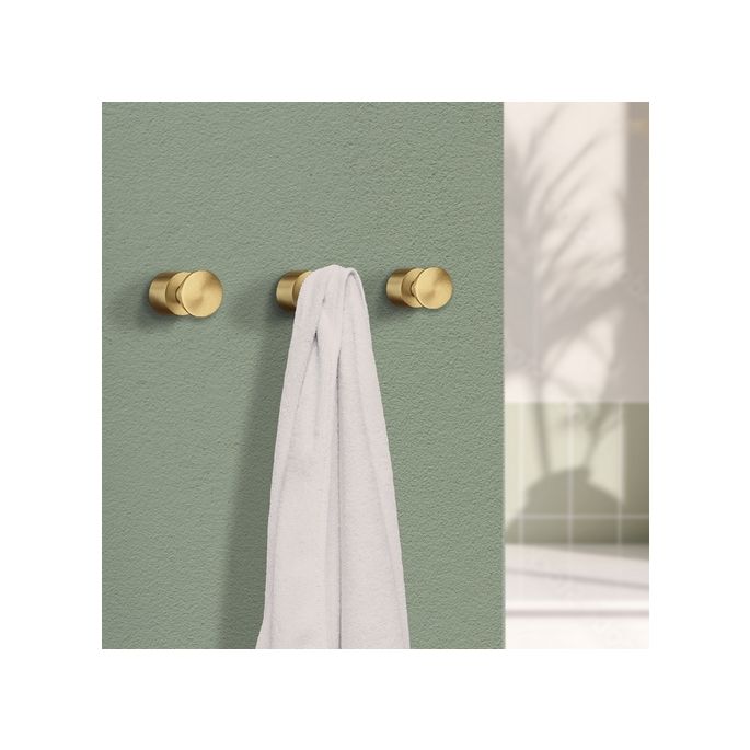 Smedbo Home HV3455 Handtuchhak (2 Stück) Messing matt